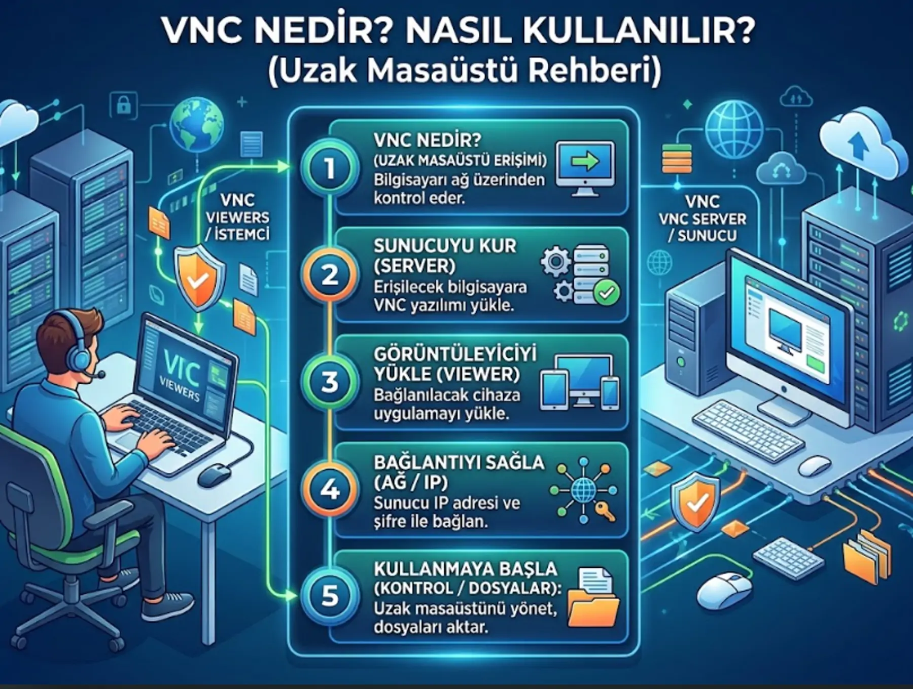 VNC Nedir ve Nasıl Kullanılır? Detaylı Teknik Rehber